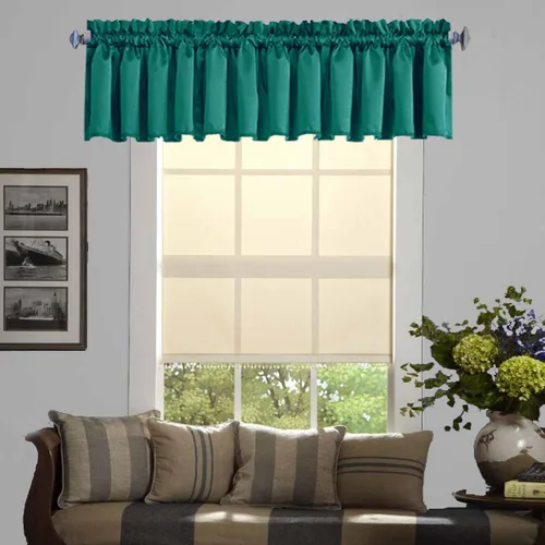 Vista 32 de Cortinas de cocina negras Ladity - 2 paneles de cortinas cortas opacas, 36 pulgadas, privacidad, niveles de café, cortinas de granja para ventana