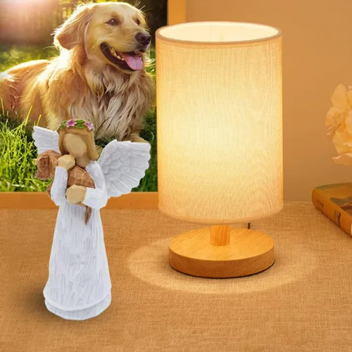 Vista 5 de Anrkets Angel of Friendship - Regalo conmemorativo para mascotas, figura de ángel de recuerdo de perro con pulsera de puente de arco iris de 7