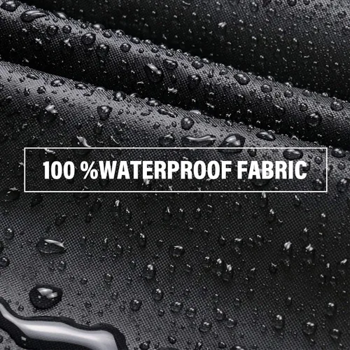 Vista 3 de Cubierta para cortacésped de giro cero, ajuste universal 210D, impermeable, UV, resistente al polvo y al viento para protección al aire libre