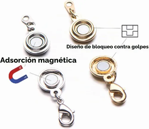 Vista 3 de Zpsolution Cierres magnéticos de bloqueo para joyas, collares, pulseras, ligeros y pequeños, mantienen el cierre en la parte trasera