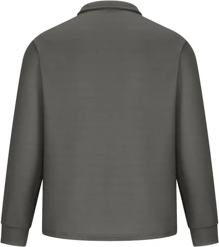 Vista 5 de Muscularfit Camisetas de moda para hombre, media cremallera, manga larga, color liso, casual, holgada, para el trabajo, fitness, ropa al aire libre