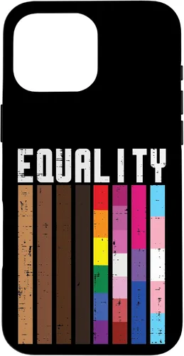 Vista 19 de Igualdad Negro LGBT Pride Rainbow Lesbian Gay Bi Trans - Funda de regalo para iPhone 17