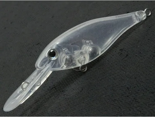 Vista 2 de 10 Señuelo en Blanco sin Pintar Minnow Crankbait de Agua Superior sin Labios Jerkbait Señuelos de Pesca