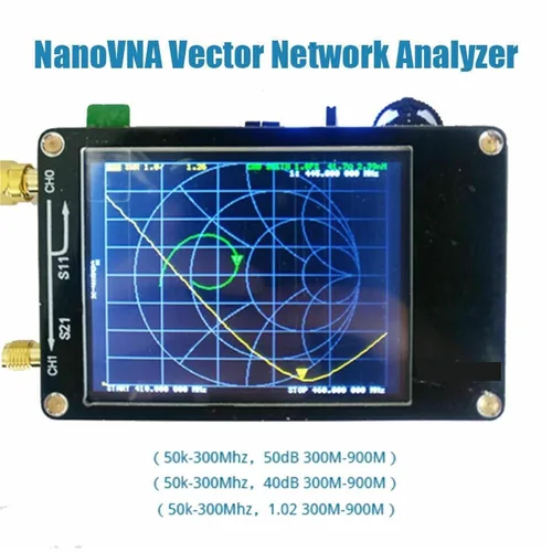Vista 2 de 2.8 inch LCD Display NanoVNA VNA HF VHF UHF UV Vector Network Analyzer Antenna Analyzer + Battery(Black)
