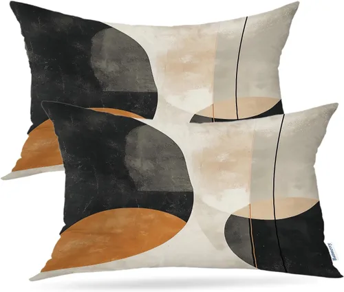 Vista 39 de Batmerry Fundas de almohada de bosque de arce otoñal, casas de sillas de madera, hojas amarillas, fundas de almohada decorativas, impresión digital