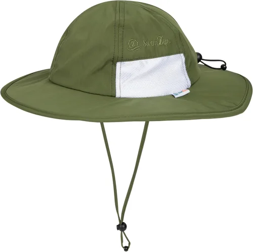 Vista 22 de SwimZip, sombrero unisex para niños, ala ancha, protección solar FPS 50, ajustable. Aguamarina