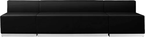 Vista 4 de Flash Furniture HERCULES Alon Series Black LeatherSoft Configuración de recepción, 3 piezas Negro