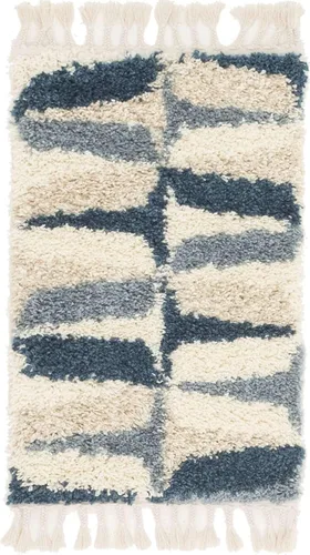 Vista 9 de Unique Loom Hygge Shag Collection - Alfombra moderna de inspiración marroquí, diseño geométrico, felpa y acogedora