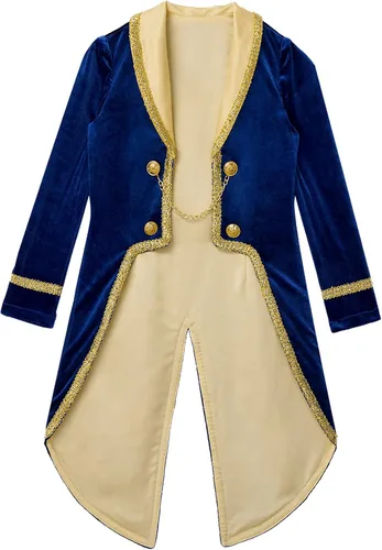 Vista 3 de Disfraz de príncipe para bebé, abrigo de caballero, chaqueta de esmoquin, abrigo para fiesta de Halloween