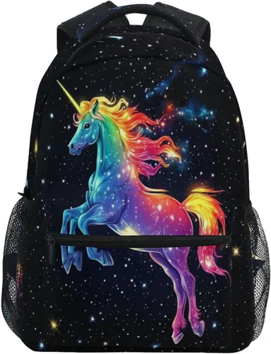 Vista 25 de Kcldeci Mochila escolar para niños pequeños, diseño de leopardo, leopardo, arcoíris, para niños, niñas, mochila escolar para libros de primaria A01