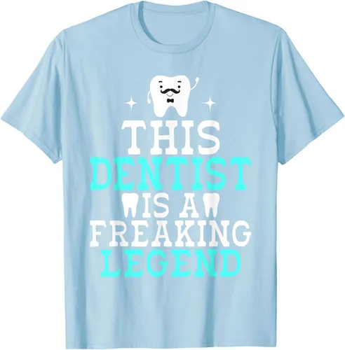 Vista 19 de Camiseta con texto en inglés «This Dentist is a freaking Legend Dentist», Negro