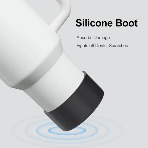 Vista 3 de Botas de silicona para Stanley Quencher de 40 onzas, funda protectora para botella de agua, bota simple y moderna, accesorios de parte inferior