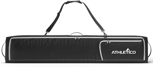 Vista 3 de Athletico Bolsa de esquí doble rodante - Bolsa de esquí acolchada con ruedas para viajes aéreos