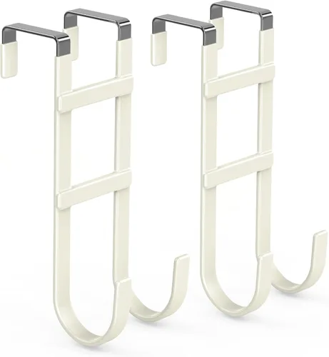 Vista 12 de FYY Ganchos para colgar sobre la puerta, paquete de 4 unidades, se adapta a beige ( A Beige )