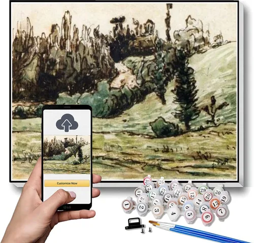 Vista 10 de Kits de pintura por números para adultos y niños La tentación de San Antonio Pintura por Jean-Francois Millet DIY Pintura al óleo por números Kits