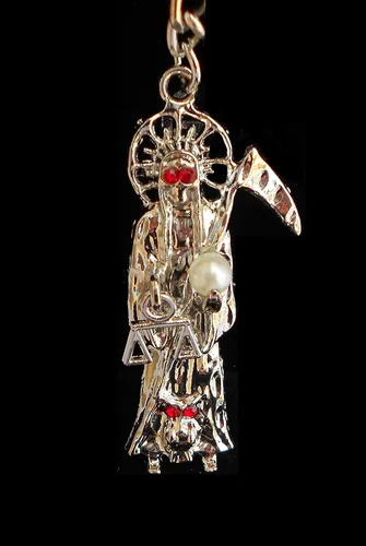 Vista 4 de Llavero de la Santa Muerte / Llavero de Santa Muerte (2), plateado