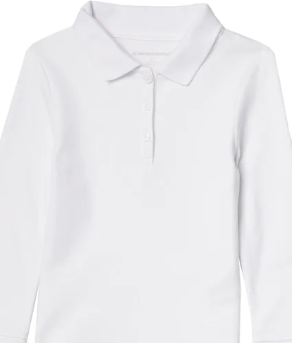 Vista 2 de Tienda Essentials Polera polo entrelazada de manga larga para niñas y niños pequeños, paquete múltiple