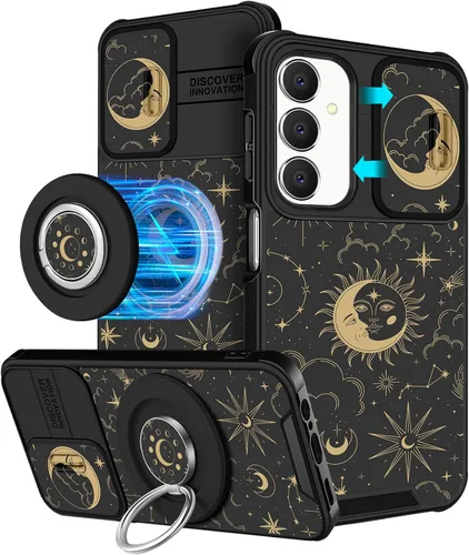 Vista 27 de Funermei Funda para teléfono Samsung Galaxy A15 5G - [2 en 1] Funda para teléfono de mujeres lindas chicas, diseño femenino de mariposa negra