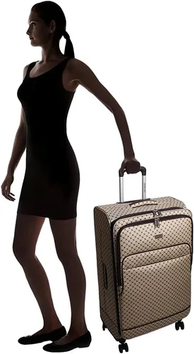 Vista 38 de Steve Madden Equipaje de diseñador, Chalet Gris Claro, Juego de maleta giratoria ligera expandible de 3 piezas - Juego de viaje