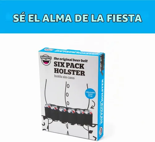 Vista 5 de Big Mouth Toys - Cinturones de latas de cerveza, Algodón, Negro, talla única