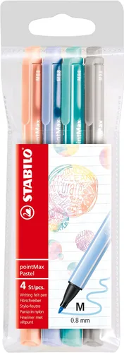 Vista 13 de STABILO - pointMax - Bolígrafo con punta de nailon - Paquete de 12 - Colores surtidos