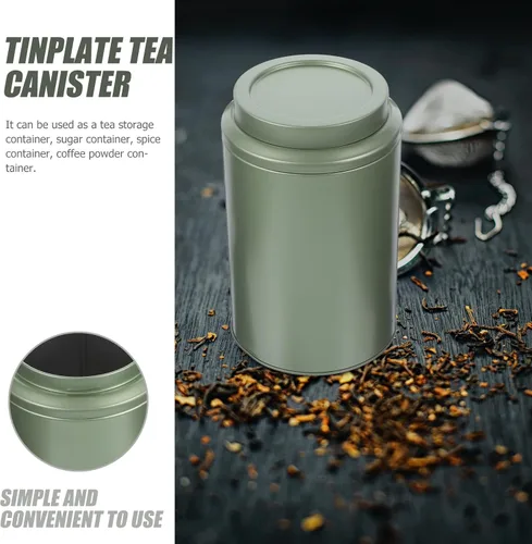 Vista 3 de Tea Tin Canister with Airtight Lid for Travel and Home Storage