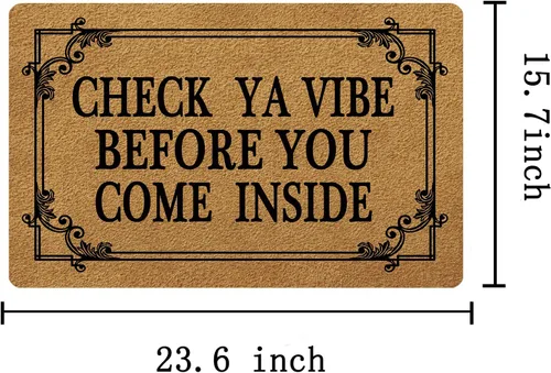 Vista 3 de FunXiLin Divertido tapete de bienvenida (23.6 x 15.7 pulgadas) tapete antideslizante de regalo personalizado para decoración del hogar