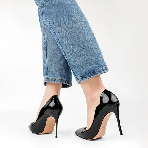 Vista 6 de COLETER Zapatos de vestir con punta puntiaguda de 4 pulgadas para mujer 02 negro