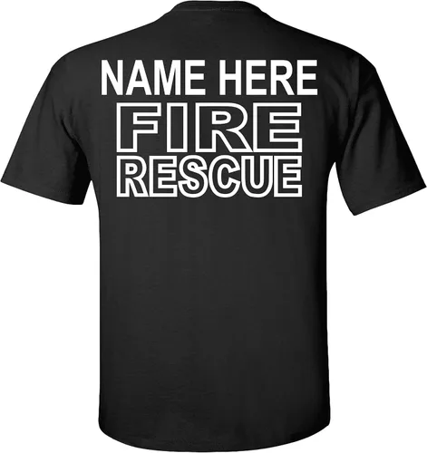 Vista 2 de Camiseta personalizada de rescate de incendios personalizada