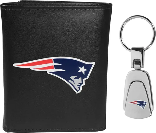 Vista 28 de Siskiyou Sports NFL unisex Tri-fold Wallet & Steel Key Chain