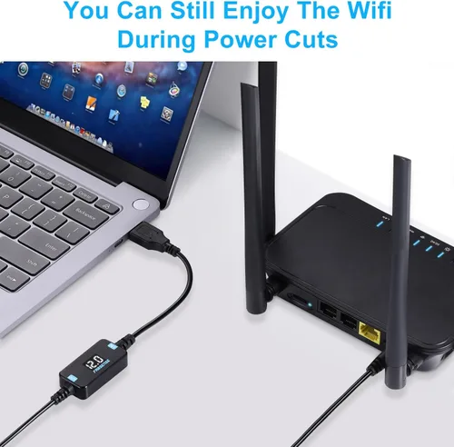 Vista 2 de FARSENSE Cable de alimentación USB CC de 5 V a 12 V (3 pies), adaptador USB C a CC de 12 V con conector de CC de 0.217 x 0.098 in