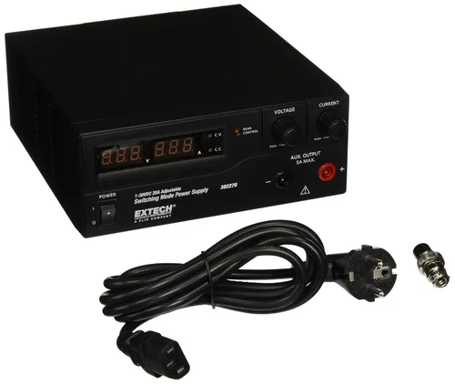 Vista 3 de Extech 382202 Fuente de alimentación de CC de salida única digital 18V y 3A Adjustable output, short circuit and overload protect, current