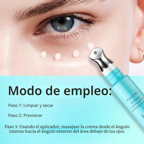 Vista 6 de Crema de ojos con retinol - Suero para ojos contra ojeras y hinchazón antienvejecimiento - Crema para debajo de los ojos con ácido hialurónico