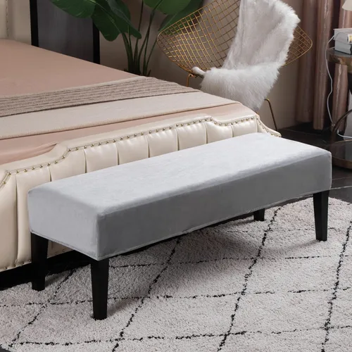 Vista 16 de Fundas de banco rectangulares, funda extraíble para silla de comedor, ajuste suave, universal, elásticas, antipolvo, lavable, protector de asiento