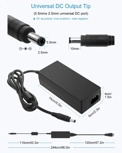 Vista 3 de ALITOVE Fuente de alimentación de 36V 4A 144W Adaptador AC/DC 100~240V AC a DC 36 voltios 4 amperios Convertidor 36 vdc 4A 3.5A 3A 2A Transformador