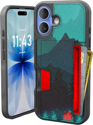 Vista 33 de Smartish Funda tipo cartera para iPhone 11 Pro - Wallet Slayer Vol. 2 [soporte protector delgado] tarjetero (seda) - Black Tie Affair Holds 3