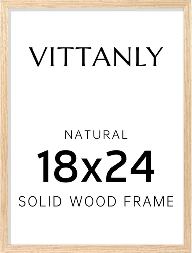 Vista 206 de Vittanly - Marco de fotos de 4 x 6 pulgadas de madera maciza con plexiglás, incluye paspartú de 3,5 x 5, para colgar en la pared o poner sobre una