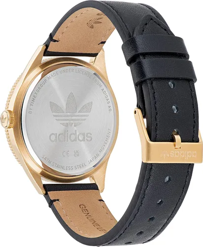 Vista 3 de adidas Reloj negro con correa de cuero ecológico (Modelo AOFH225042I), Negro