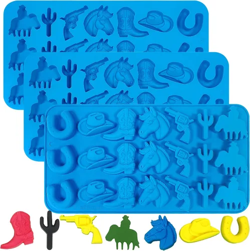 Vista 10 de Sidosir 3 moldes de silicona de chocolate para baby shower, antiadherentes para bebé, moldes de huellas para chocolate, chupete de botella