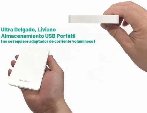 Vista 3 de Avolusion Z1-S - Disco duro externo portátil para juegos USB 3.0 de 500 GB, color blanco (para PS4, preformateado)