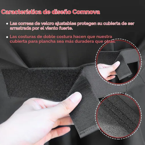 Vista 6 de Comnova Cubierta de Parrilla para Char Griller de 3 Quemadores de Combustible Dual – Cubierta de Ahumador 600D para Char Griller, Cubierta