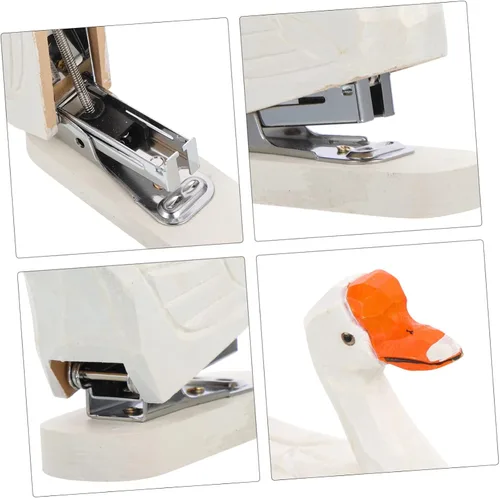 Vista 6 de ABOOFAN Mini engrapadora de animales, divertida engrapadora para escritorio, ganso, escritorio, oficina, accesorios, suministros