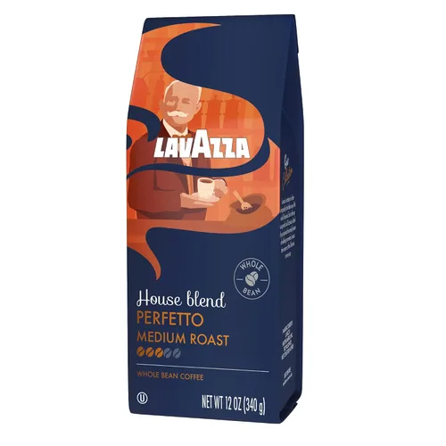 Vista 10 de Lavazza House Blend Perfetto - Bolsa de café en grano entero de 12 onzas, tostado medio, cuerpo completo, intensidad 3/5, 100% arábica, ideal