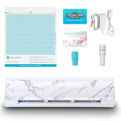Vista 7 de Silhouette America Cameo 5 Alpha (α) Máquina de corte inteligente, Bianco Carrara (paquete Deluxe) – Incluye software de estudio, 36 hojas