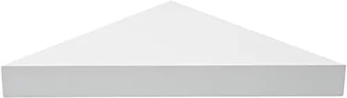Vista 9 de MELANNCO Estante esquinero recto de madera, color blanco (paquete de 2)