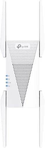 Vista 8 de TP-Link Extensor de alcance WiFi 6 AX3000 Elección del editor de PCMag Repetidor inalámbrico de doble banda con puerto Ethernet Hasta 2400