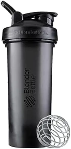 Vista 14 de [Usado] BlenderBottle Classic V2 - Botella mezcladora perfecta para batidos de proteínas y preentrenamiento, 20 onzas, color negro
