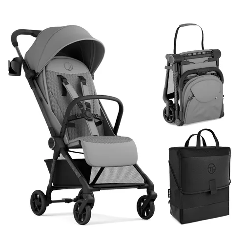 Vista 11 de Mompush Nexis - Cochecito de viaje ligero de fibra de carbono, equipaje de Negro