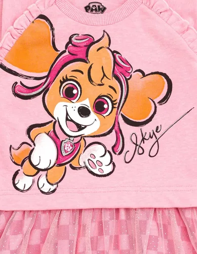 Vista 3 de Paw Patrol Skye - Vestido de rizo francés para niñas pequeñas