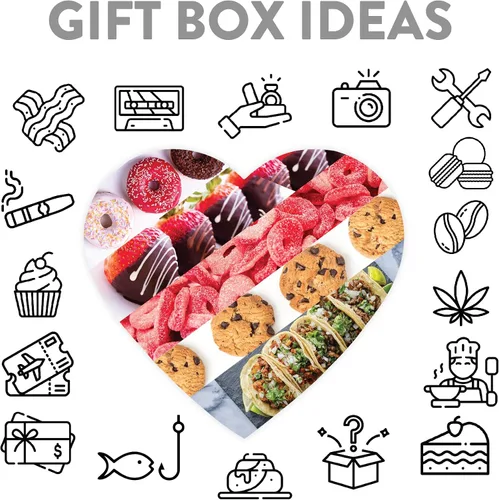 Vista 6 de Andaz Press Caja de regalo de cumpleaños en forma de corazón para papá con tapa, caja de corazón para el mejor chef para dulces, dulces, chocolates